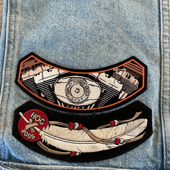 Harley Davidson Denim Vest with Pins & Patches XXL - Picture 11 of 16
